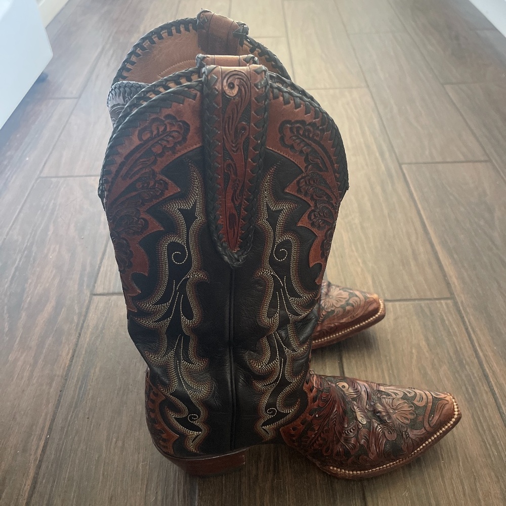 Heritage Authentic Cowboy Boots Gently Worn